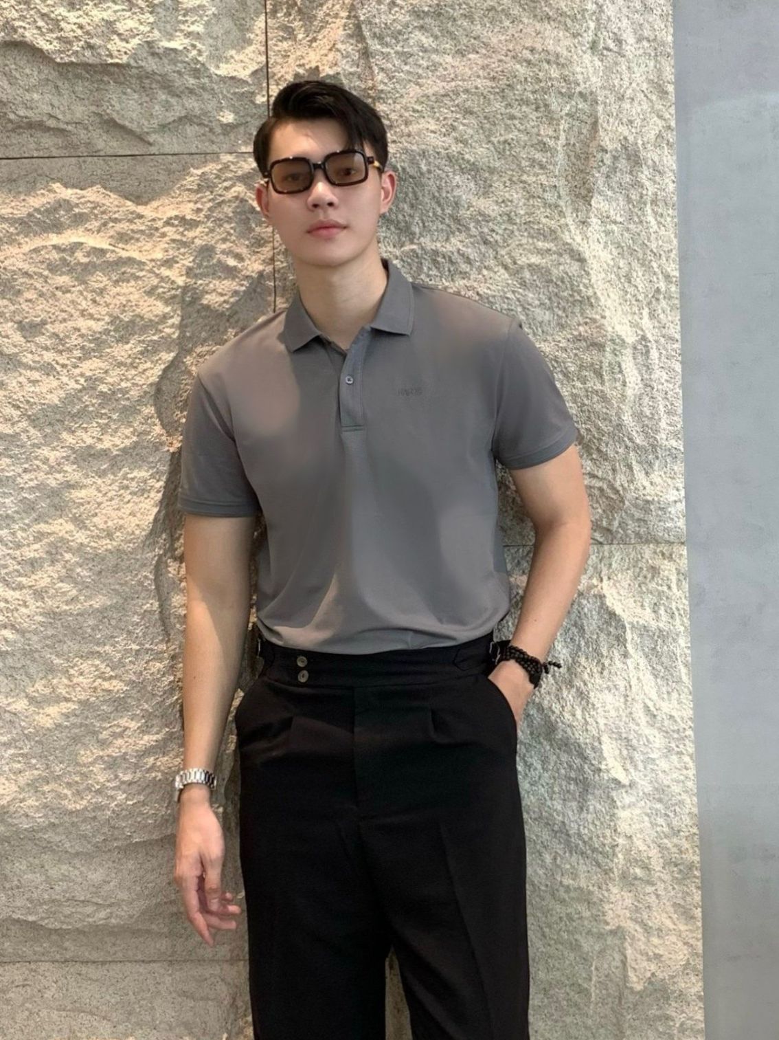 Áo Polo Nam HAFOS BASIC vải Cá sấu Cotton cao cấp chuẩn form