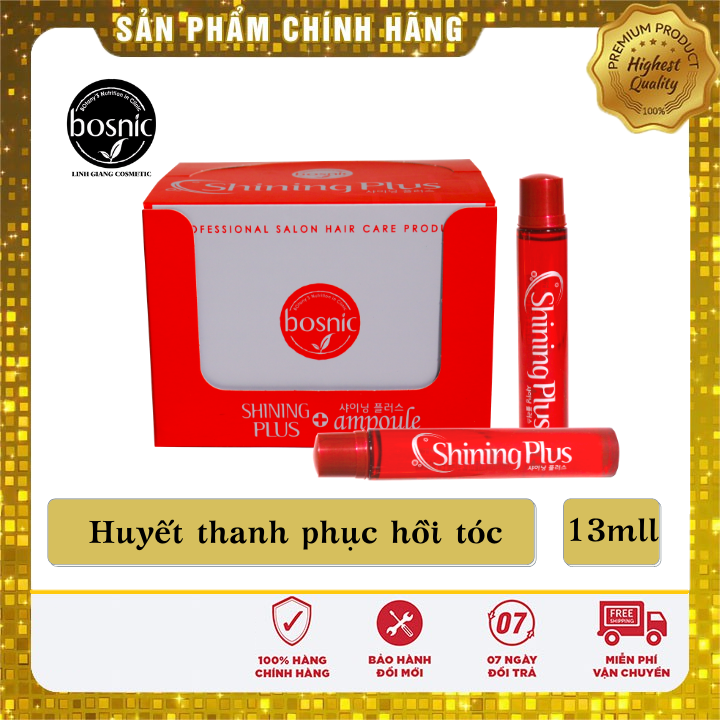 HUYẾT THANH PHỤC HỒI TÓC HƯ TỔN TÓC NÁT SHINING PLUS BOSNIC 13ML