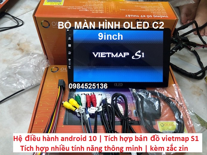 Màn hình dvd android oled c2 new 9inch ram2/32 bản wifi nhận ra lệnh giọng nói tích hợp vô lăng tích hợp các loại camera hành trình,lùi, bản đồ vietmap s1,navitel yotube ẩn.màn hình oled cho xe.màn hình oto