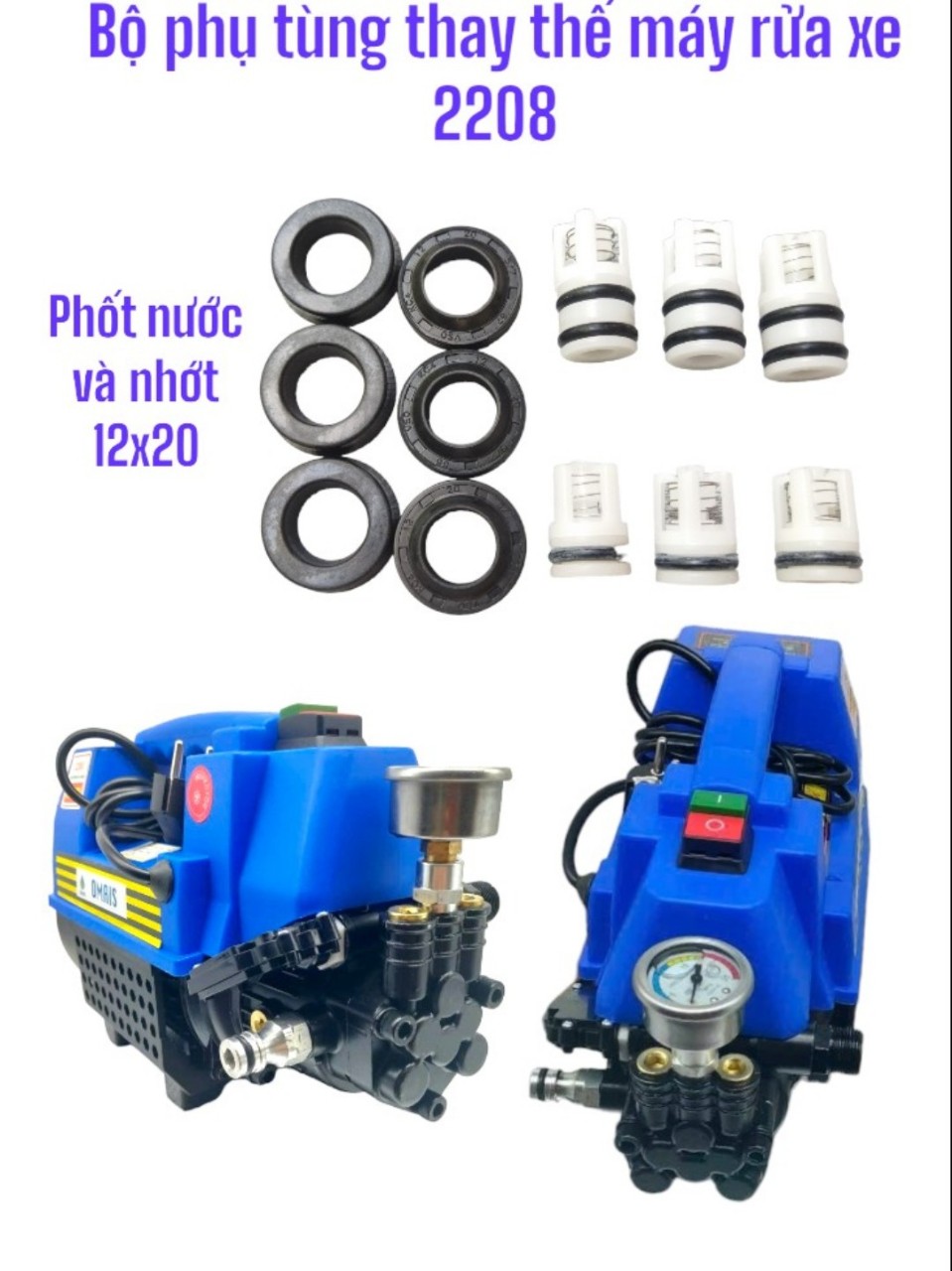Bộ phốt nhớt,phốt nước, Lupe máy rửa xe 2208.