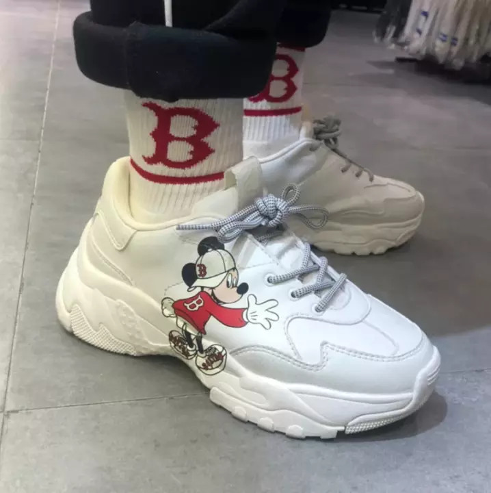Giày mlb mickey đỏ/vàng - Giày nam nữ - Giày sneaker full size ( Full box + bill)