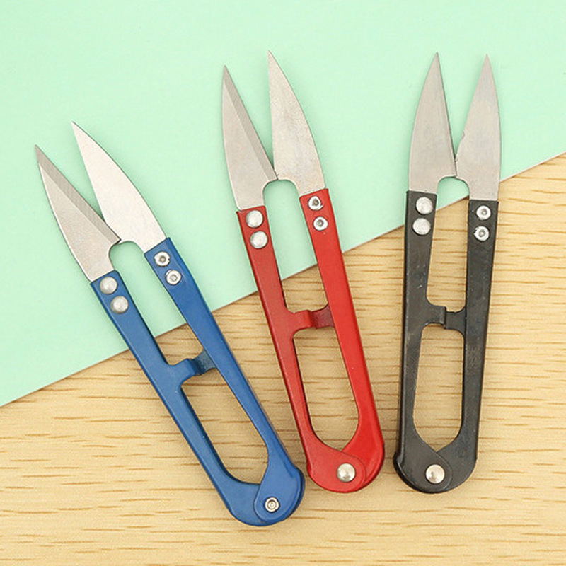 mini scissors U-shaped thread trimmer, Cross stitch cutting scissors, Small, unique, sharp household scissors