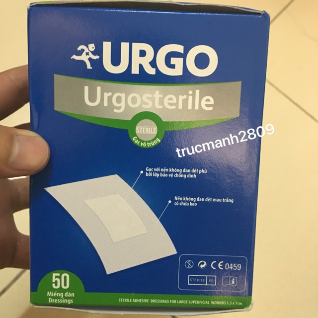 Băng dán Urgosterile size vừa hộp 50 miếng (5cm x 7cm)