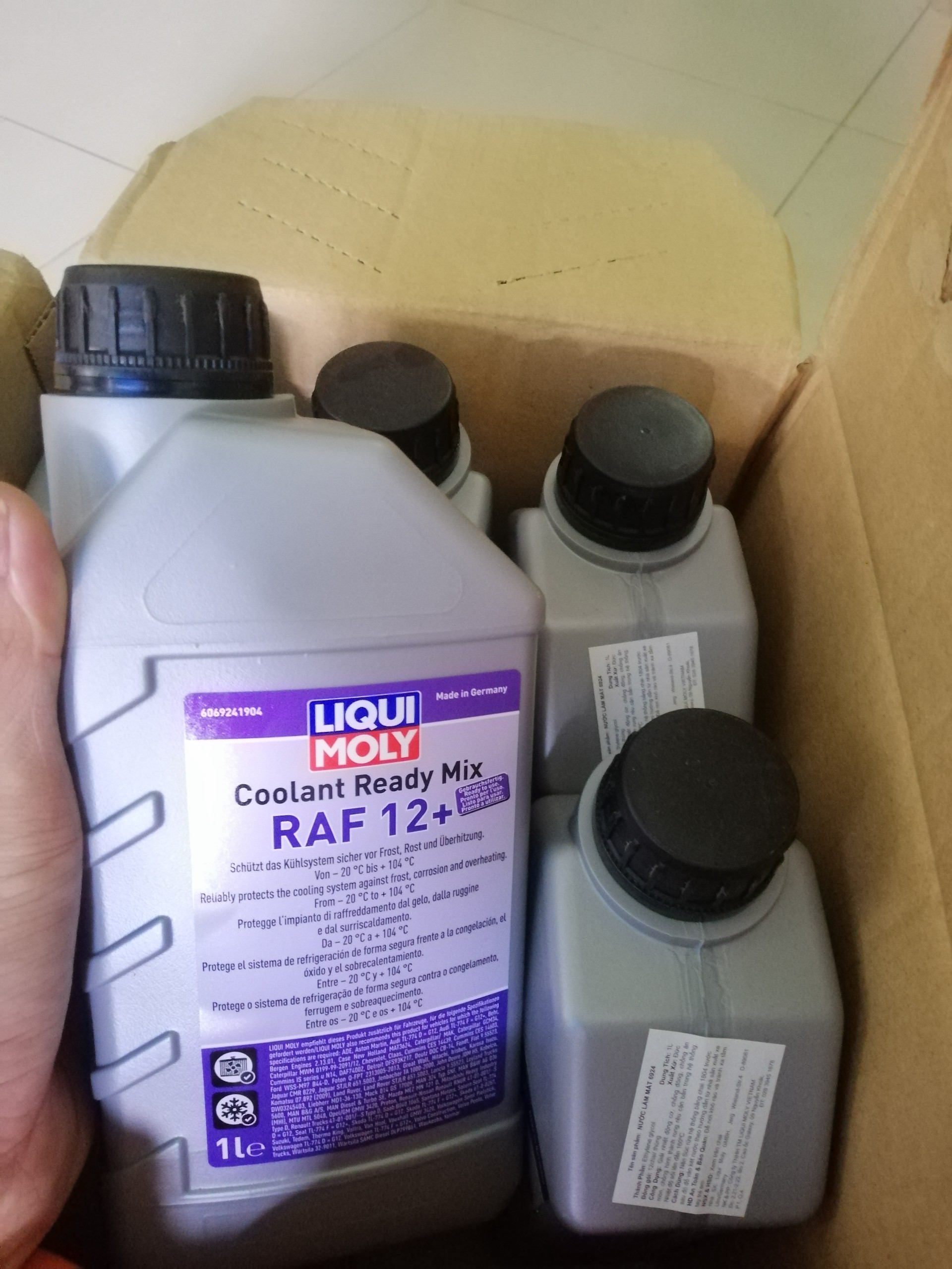 [HCM]Nước làm mát động cơ Liqui Moly đỏ pha sẵn RAF 12+