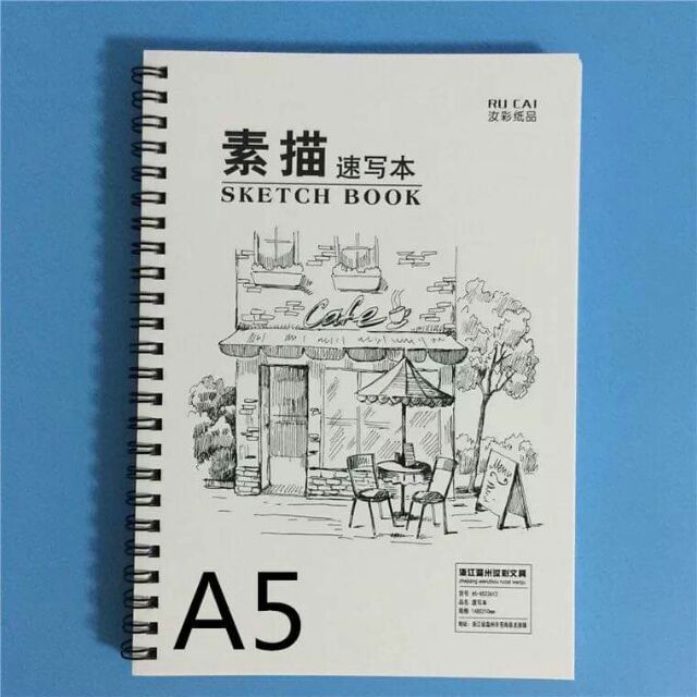 Sổ Vẽ A5, Sổ Phác Thảo, Sổ Vẽ Màu Nước 15*20Cm (160Mgs 30 Tờ)
