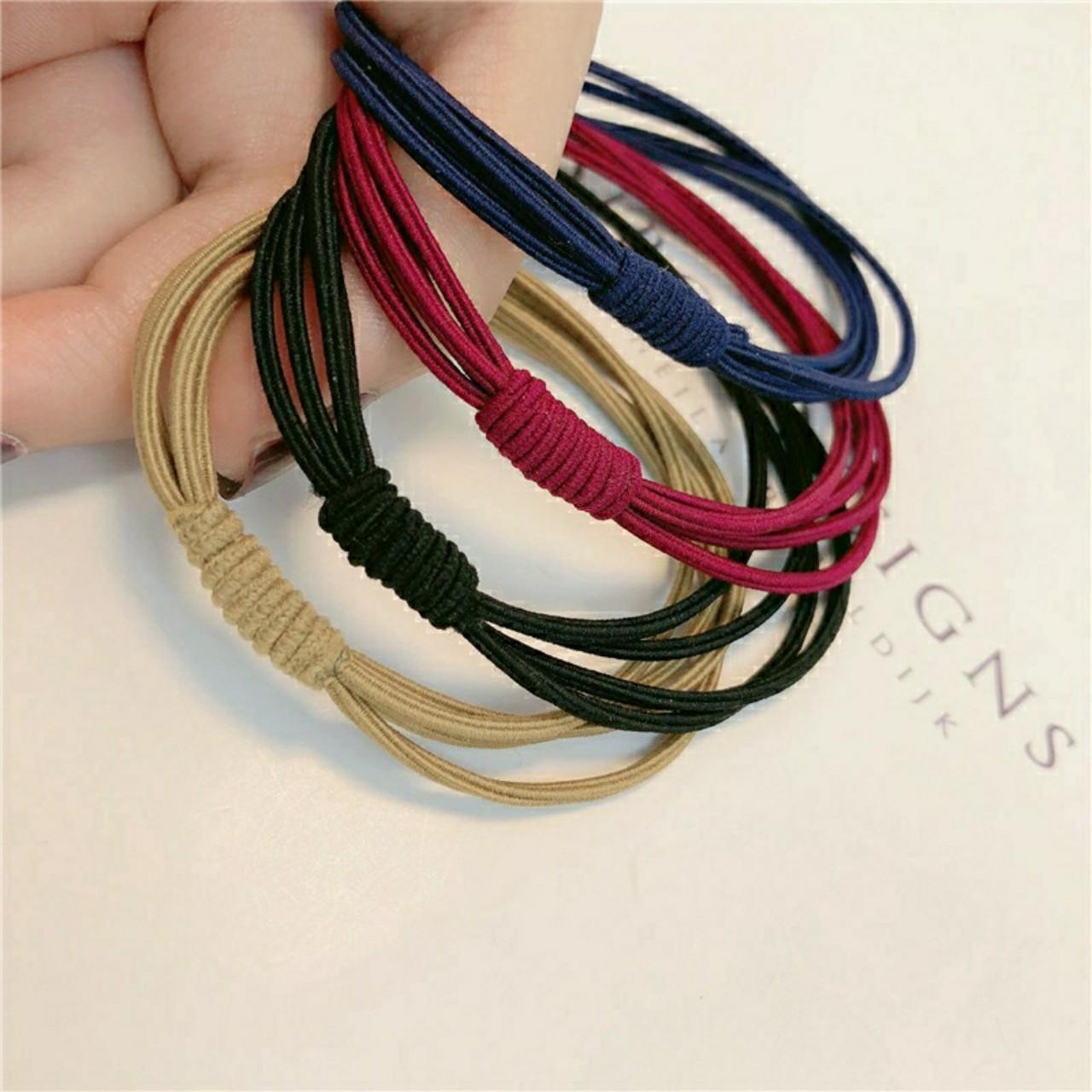 COMBO 5 THUN CỘT TÓC MIX 3 VÒNG - SET 02 CỘT TÓC RAIBOW