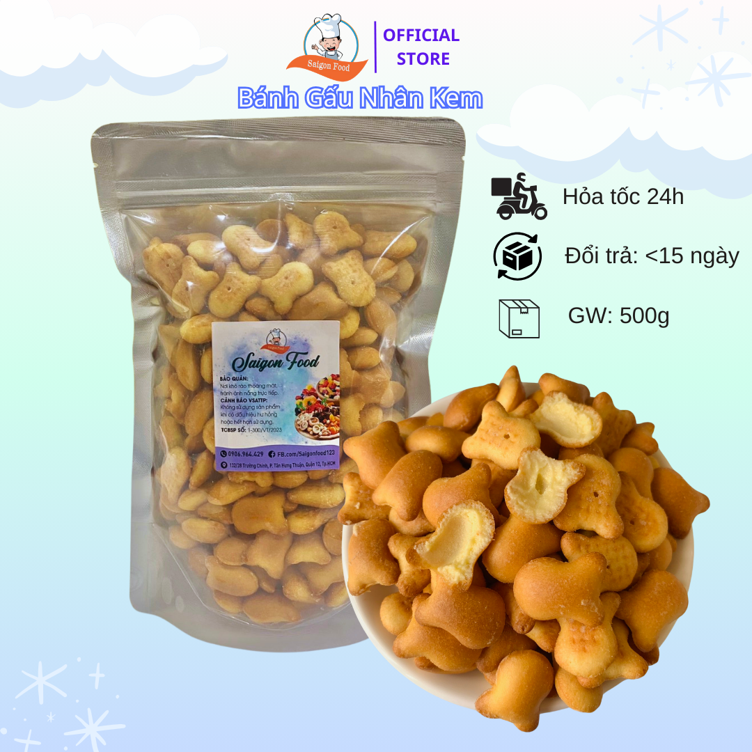 500gram bánh gấu nhân kem thiên hồng - Saigon Food