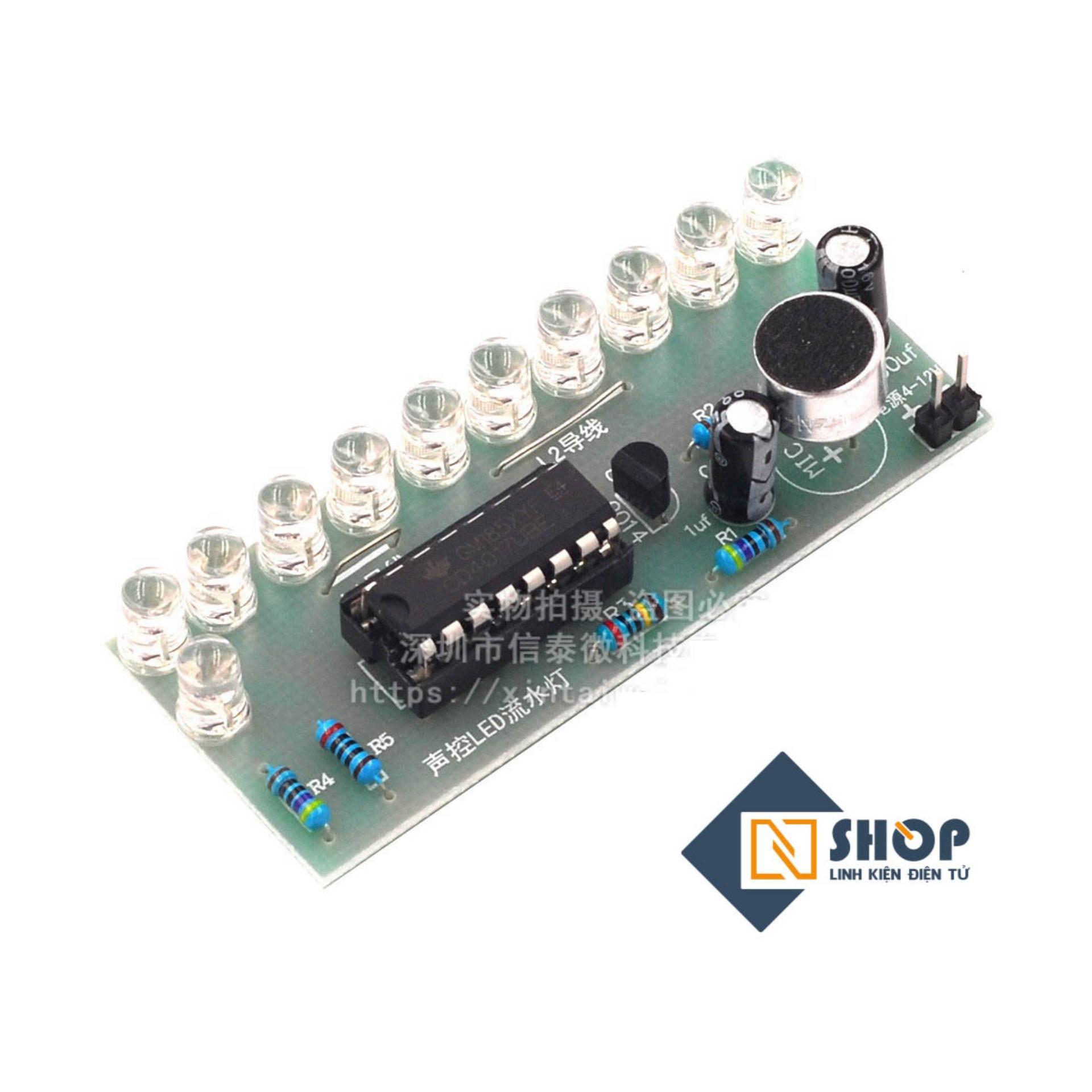 Mạch nháy theo nhạc CD4017 (chưa ráp)