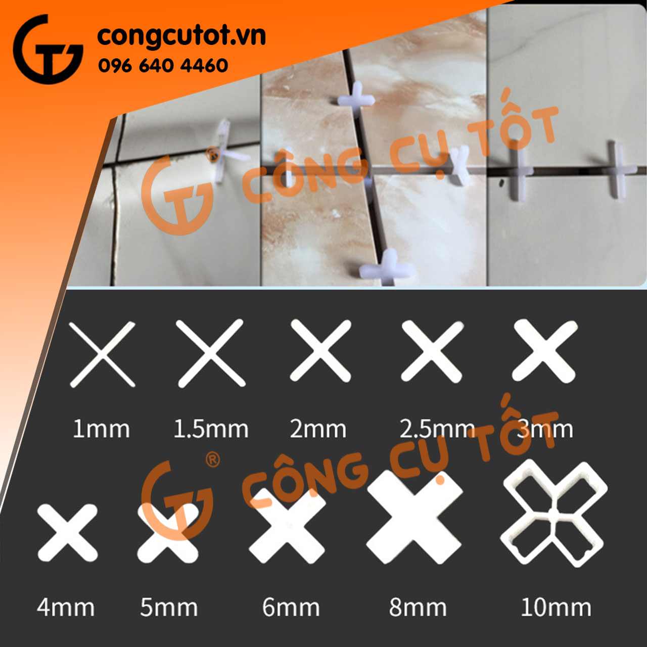 Ke ốp lát gạch dấu cộng túi 100 con