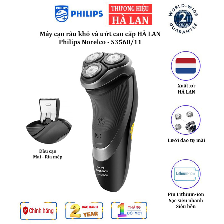 Philips Norelco s3560/11, 4-Way Flex head-Dutch imported product warranty 2 years