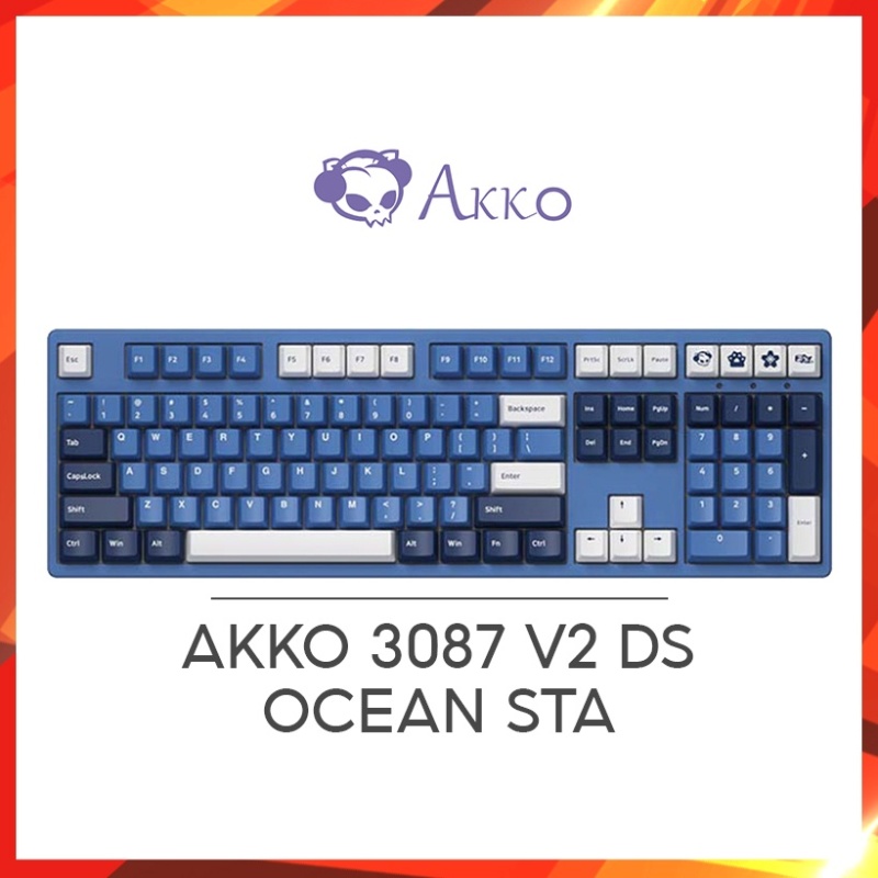 Bàn phím cơ AKKO 3087 v2 DS Ocean Star (Akko sw v2) - Hàng chính hãng( Bảo hành 12 tháng )