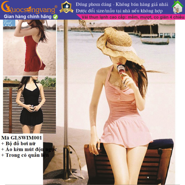 Nơi bán Váy đi biển nữ liền thân đồ đi biển nữ quần may liền GLSWIM001 Cuocsongvang