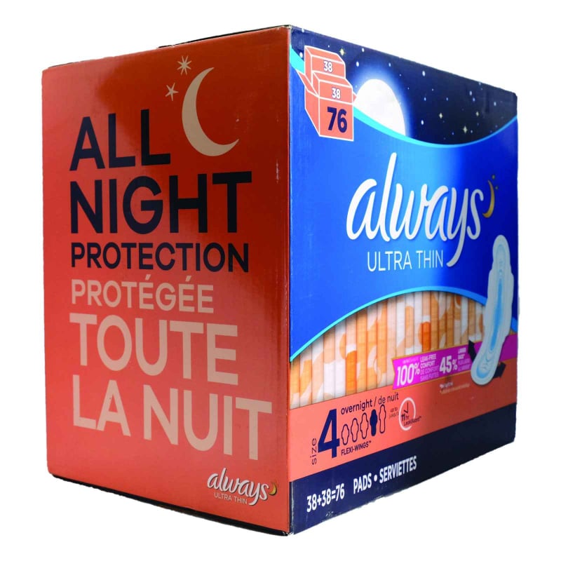 BĂNG VỆ SINH BAN ĐÊM ALWAYS ULTRA THIN (38 MIẾNG) - Size 4