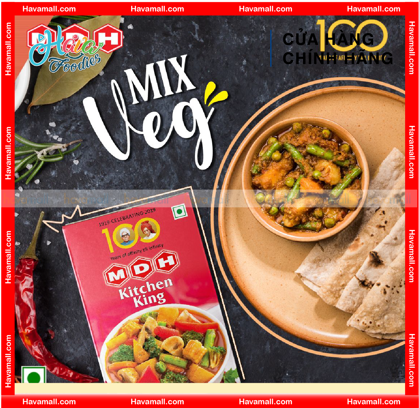 Bột Gia Vị Ấn Độ Kitchen King MDH Gói 100g