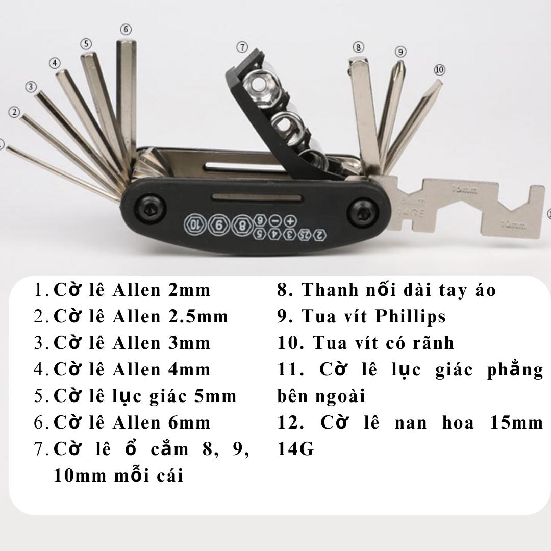 Bộ dụng cụ sửa chữa xe đạp đa năng