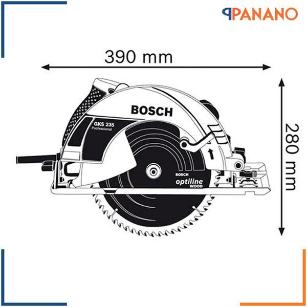 Máy cưa dĩa Bosch GKS 235 Turbo Professional (Xanh) bảo hành 1 năm