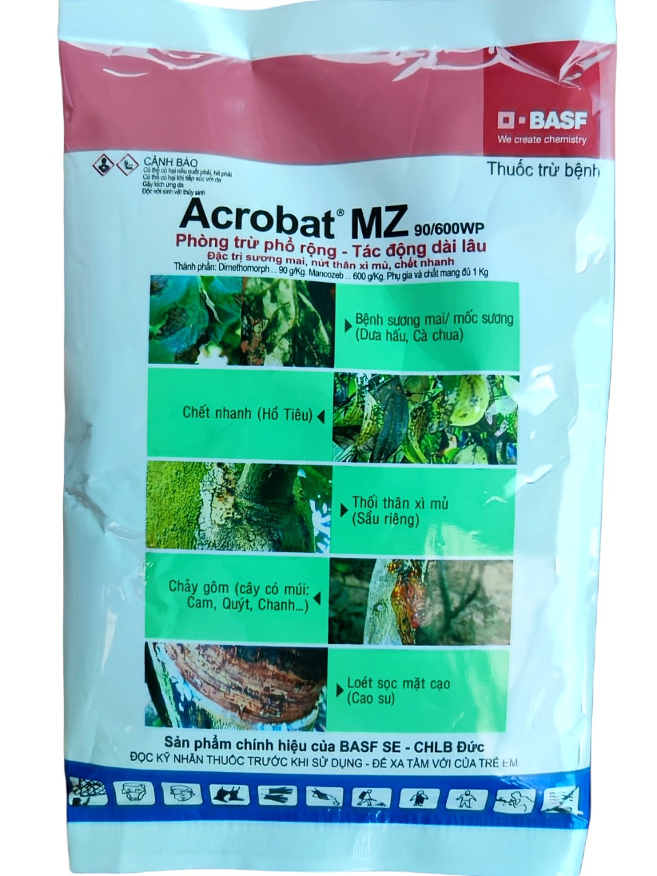 ACROBAT MZ 90/600WP Trừ Nấm Bệnh Gói 100g (Hoạt chất Mancozeb và Dimethomorph)