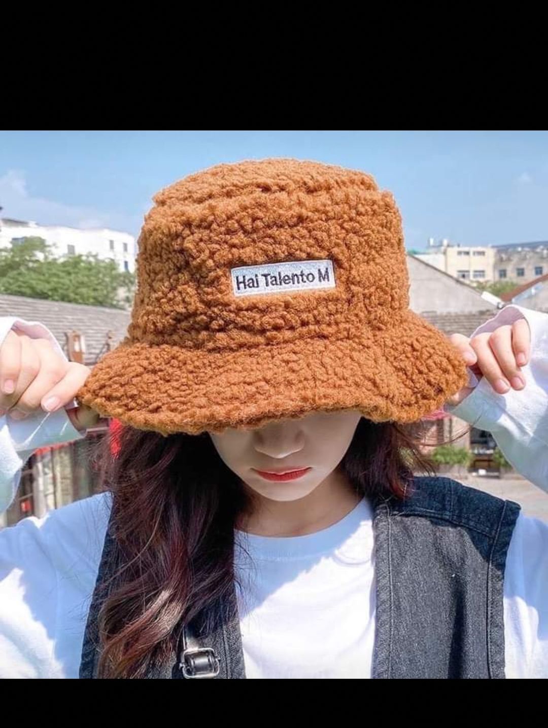Mũ lông cừu- mũ lông cừu người lớn - Mũ bucket lông cừu - mũ nữ đẹp - mũ bucket nữ chất đẹp