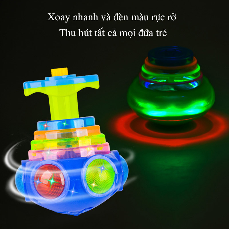 [CHO BÉ] ĐỒ CHƠI CON QUAY CÓ ĐÈN PHÁT NHẠC