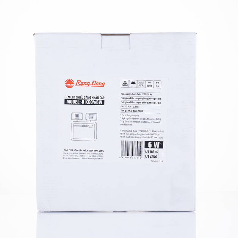 Đèn LED chiếu sáng khẩn cấp 6W KC04 ánh sáng trắng