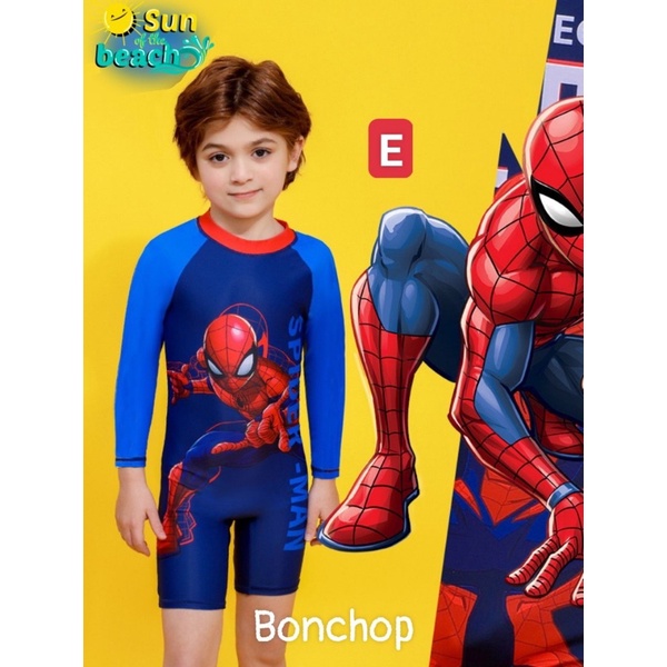 Bộ bơi liền dài tay bé trai 10kg-22kg size 3-7 6 mẫu