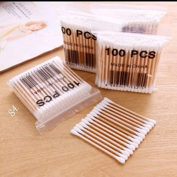 Bịch tăm bông 100 que thân gỗ -tkvt2