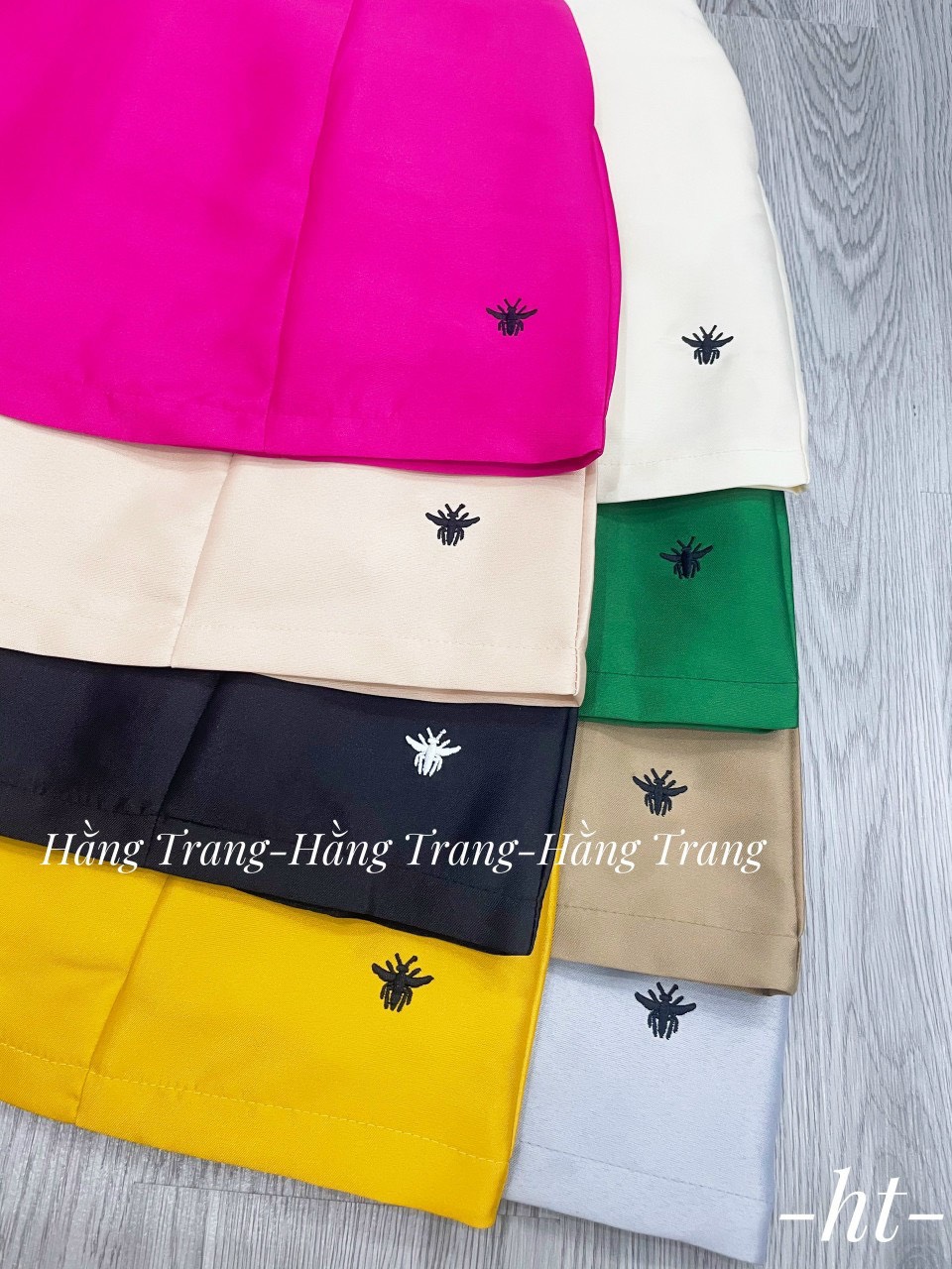 Chân váy tacta thêu ong QC hàng đẹp