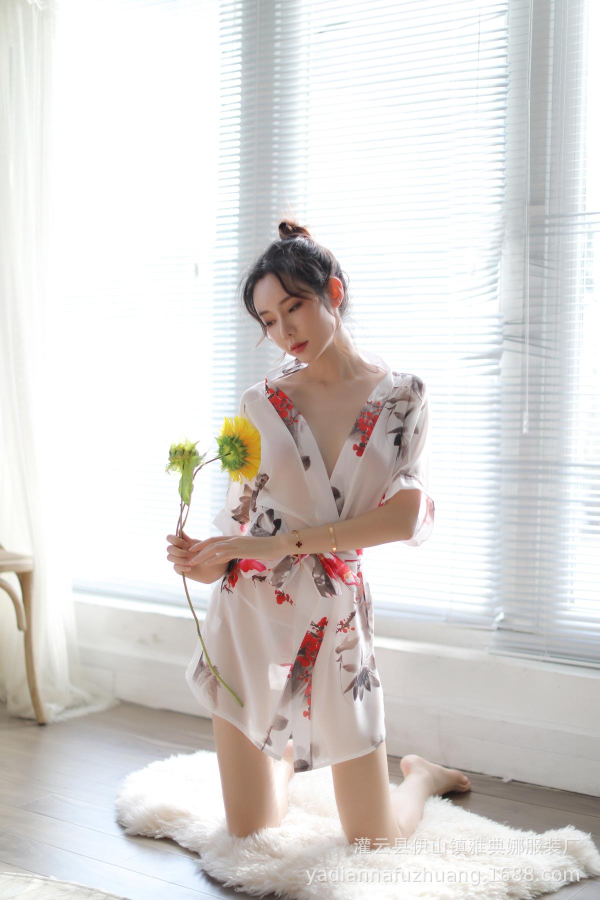 Bộ choàng ngủ Kimono cao cấp L169