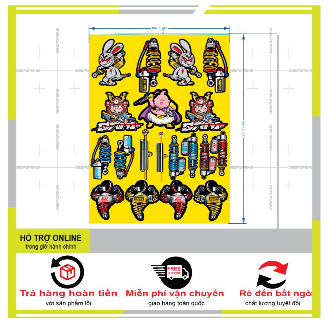 19 LOGO STICKER PHUỘC,THỎ, TRANG TRÍ  { PHỤNG DECAL }