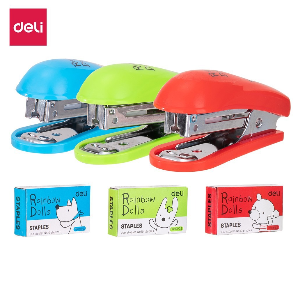 Dập ghim mini số 10 deli tặng lõi ghim e0253
