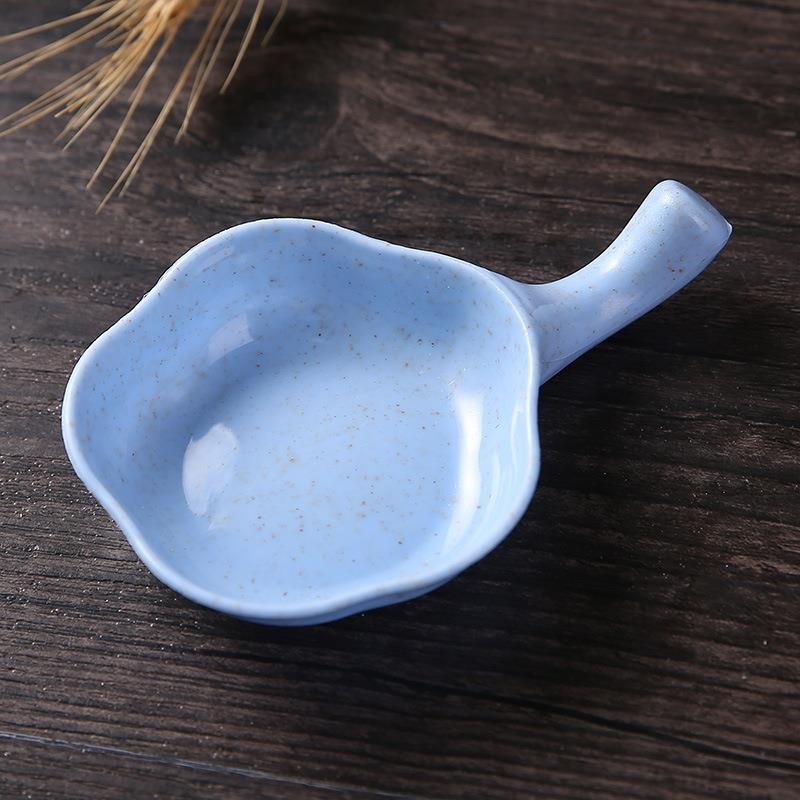 Đĩa đựng gia vị lúa mạch - chén đựng gia vị, nước chấm có cán cầm