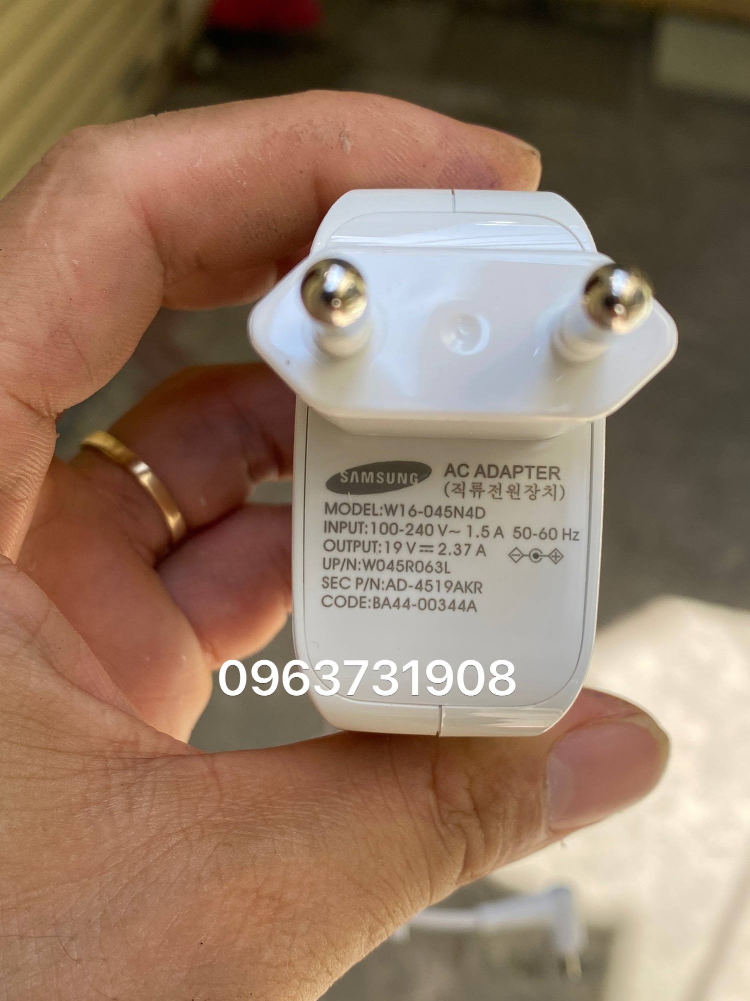 Dây sạc laptop samsung np900x3n np900x5n 19v-2.37a model w16-045n4d- w16-045n4c chính hãng