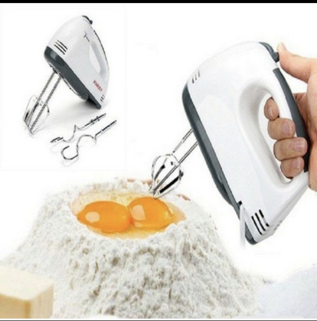 [FREE SHIP] Máy đánh trứng 7 tốc độ 1800w bảo hành 12 tháng Máy nhào bột