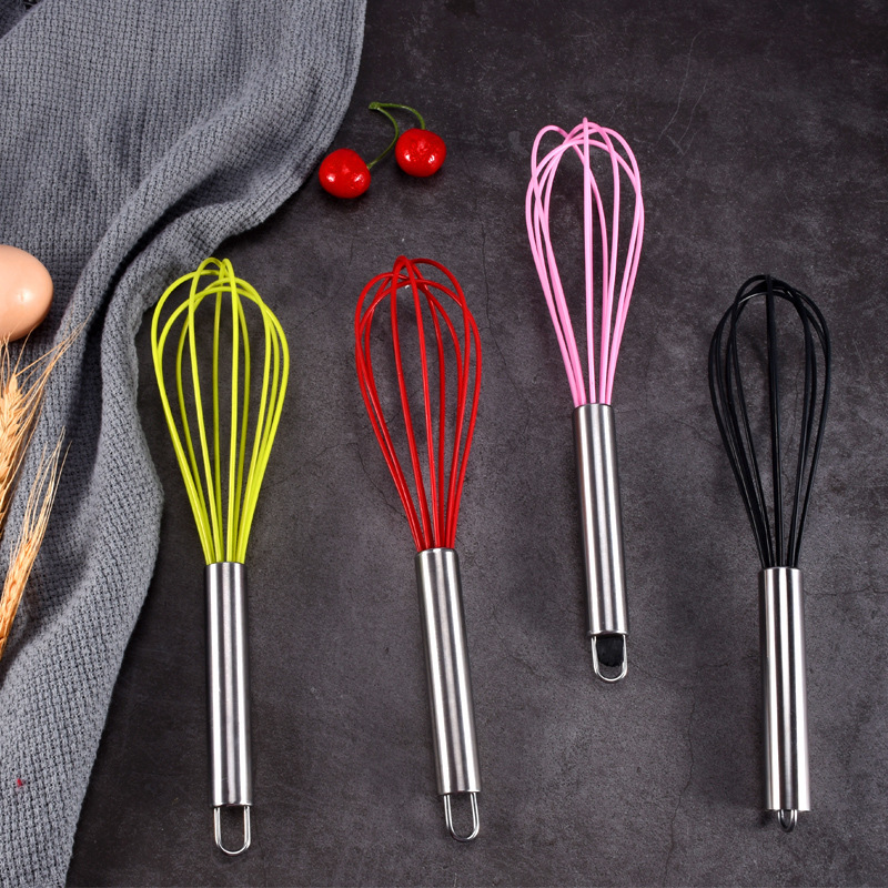 Phới đánh trứng nhiều size - Dụng cụ đánh trứng silicone
