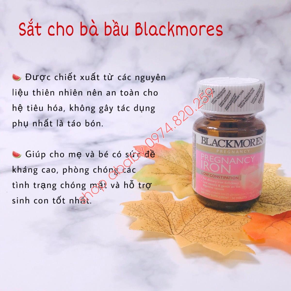 Blackmor Pregnancy Iron 30v Viên Sắt Cho Bà Bầu Blackmor