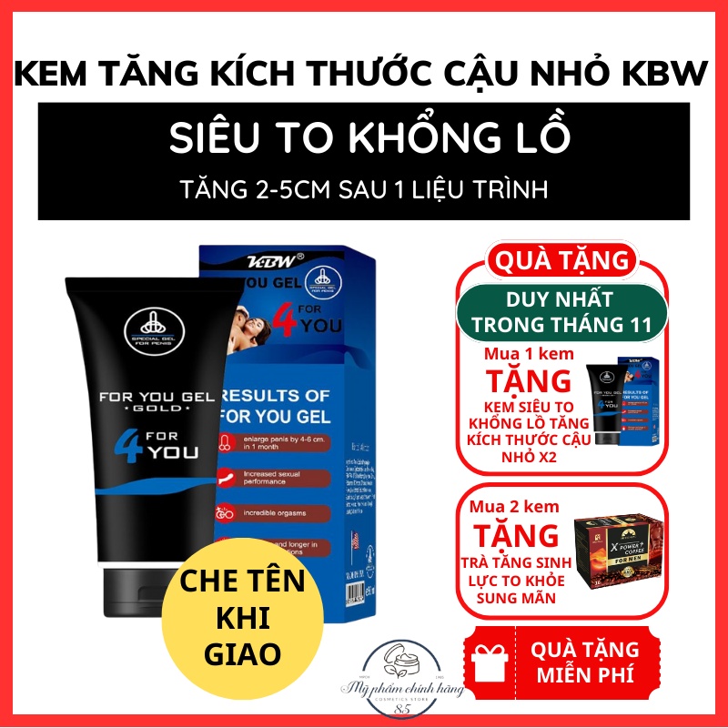Kem KBW tăng kích thước, to dài cậu bé nhanh chóng ngay lập tức chỉ sau 1 liệu trình khổng lồ nhanh chóng 18-20cm, không nhỏ lại khi ngừng dùng