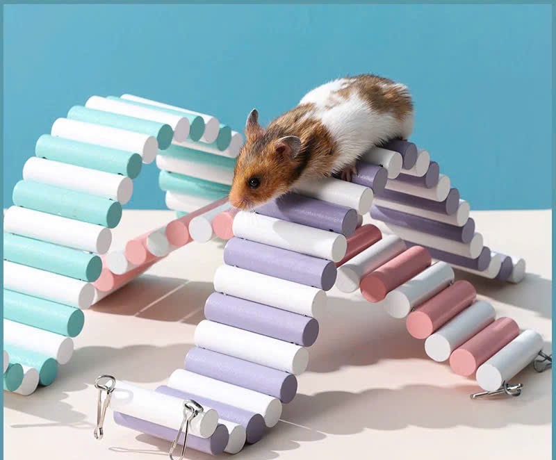 Wooden Ladder for Creating a Landscape for Hamsters with Fat Tails - T3 Pets Shop
