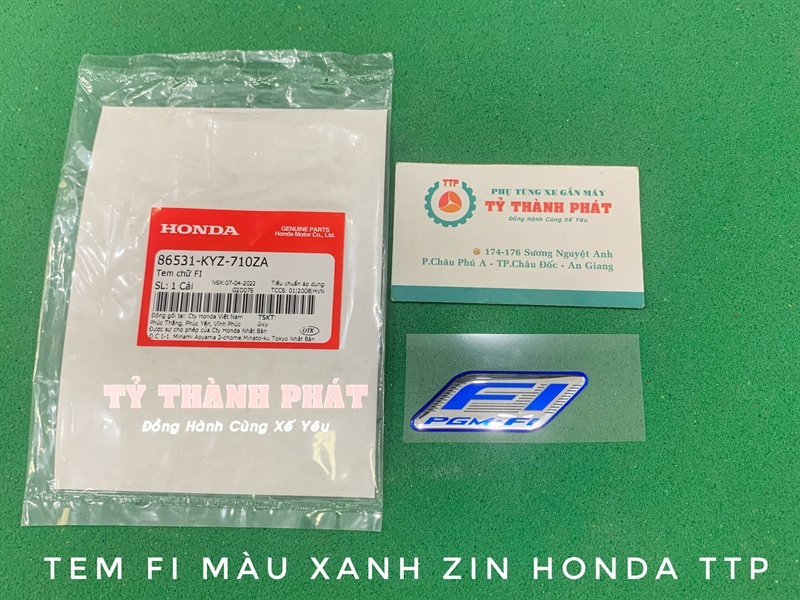 Tem Fi Màu Xanh Dẻo Honda ( 1 miếng )