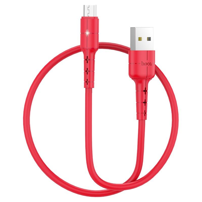 Cáp sạc micro usb hoco x30 sạc nhanh 2.0a cho android có đèn led báo sạc