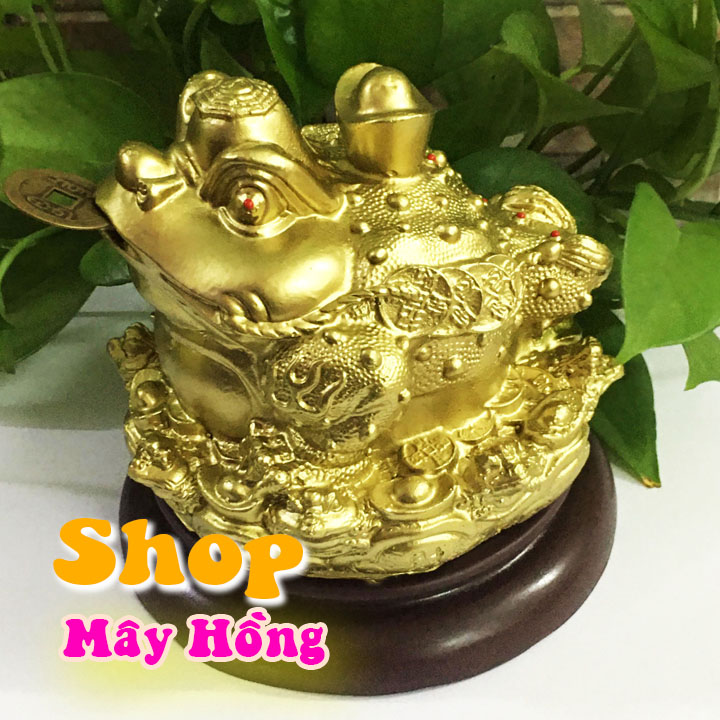 Tượng Thiềm thừ cóc ngậm tiền cỡ lớn cao 13.5 cm x rộng 14.5 cm nặng 1.7 kg chỉ 199k