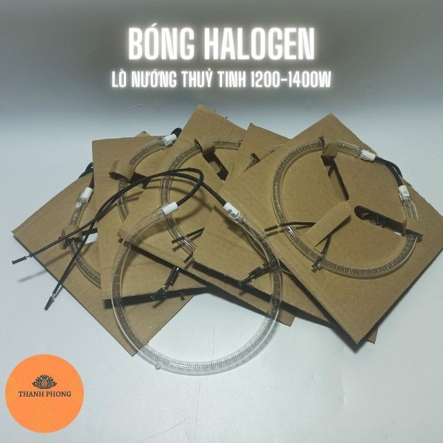 Bóng Nướng Halogen Lò Nướng Thuỷ Tinh 1200W-1400W 15x15cm