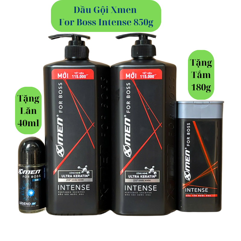 Dầu Gội Xmen For Boss Intense 850g