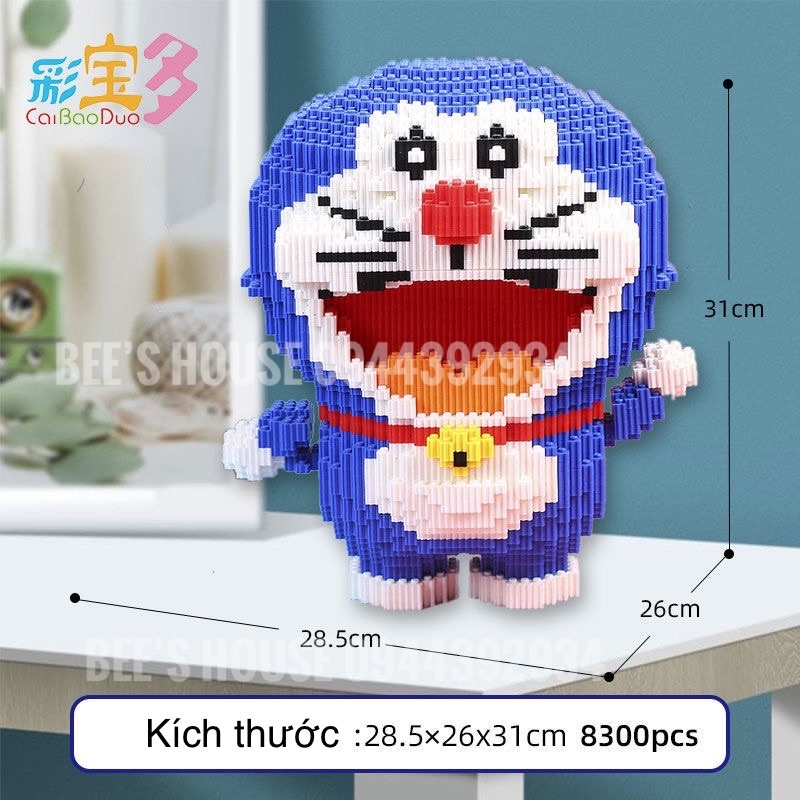 Mô hình lego Khối Lego Đồ chơi giáo dục trẻ em✓┅☞  Lego doremon - Đồ chơi xếp hình lắp ráp mèo máy doraemon siêu to nano block