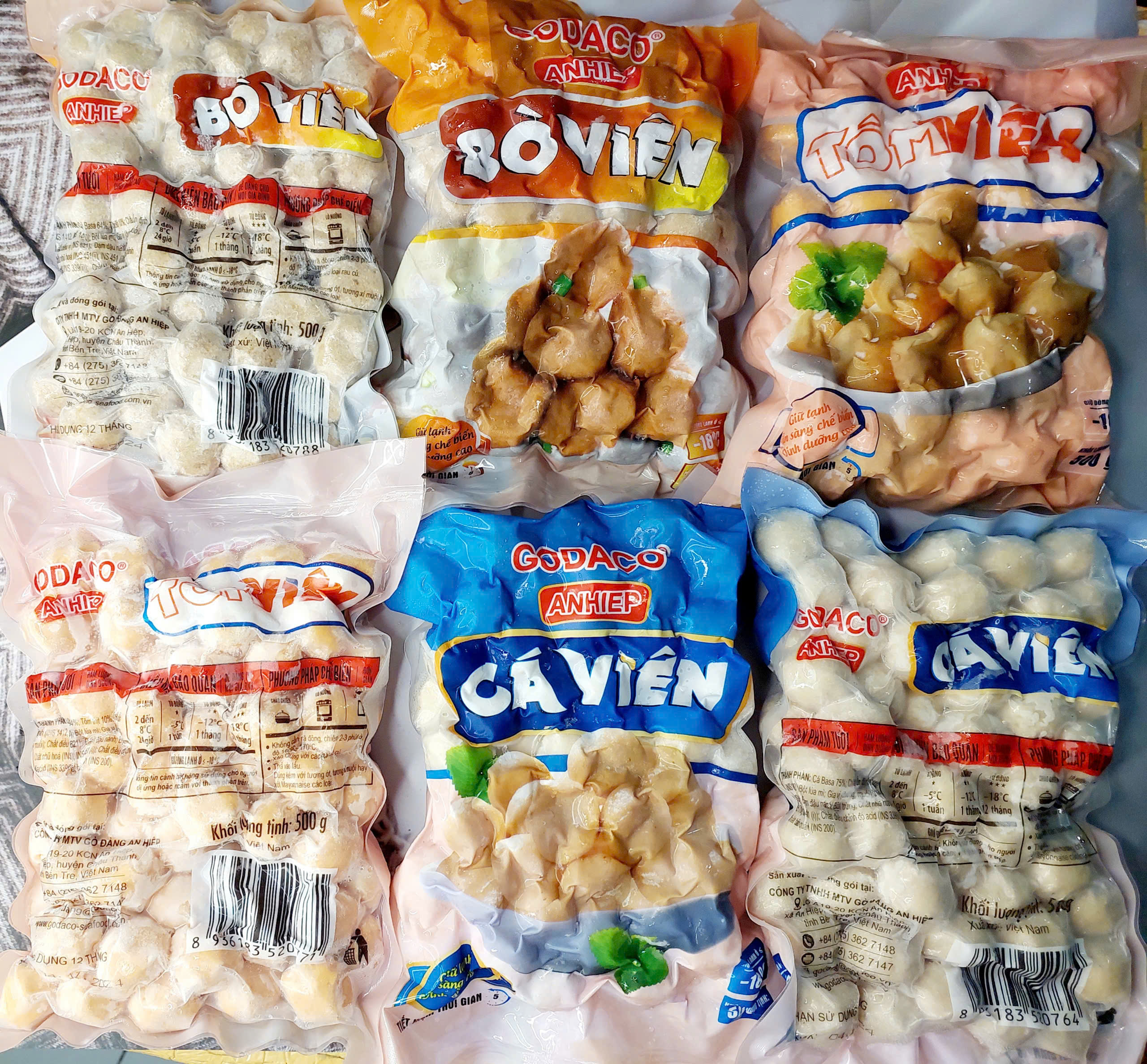 500g Cá, Bò, Tôm Viên_ Tùy Chọn Vị_ Ship Hỏa Tốc