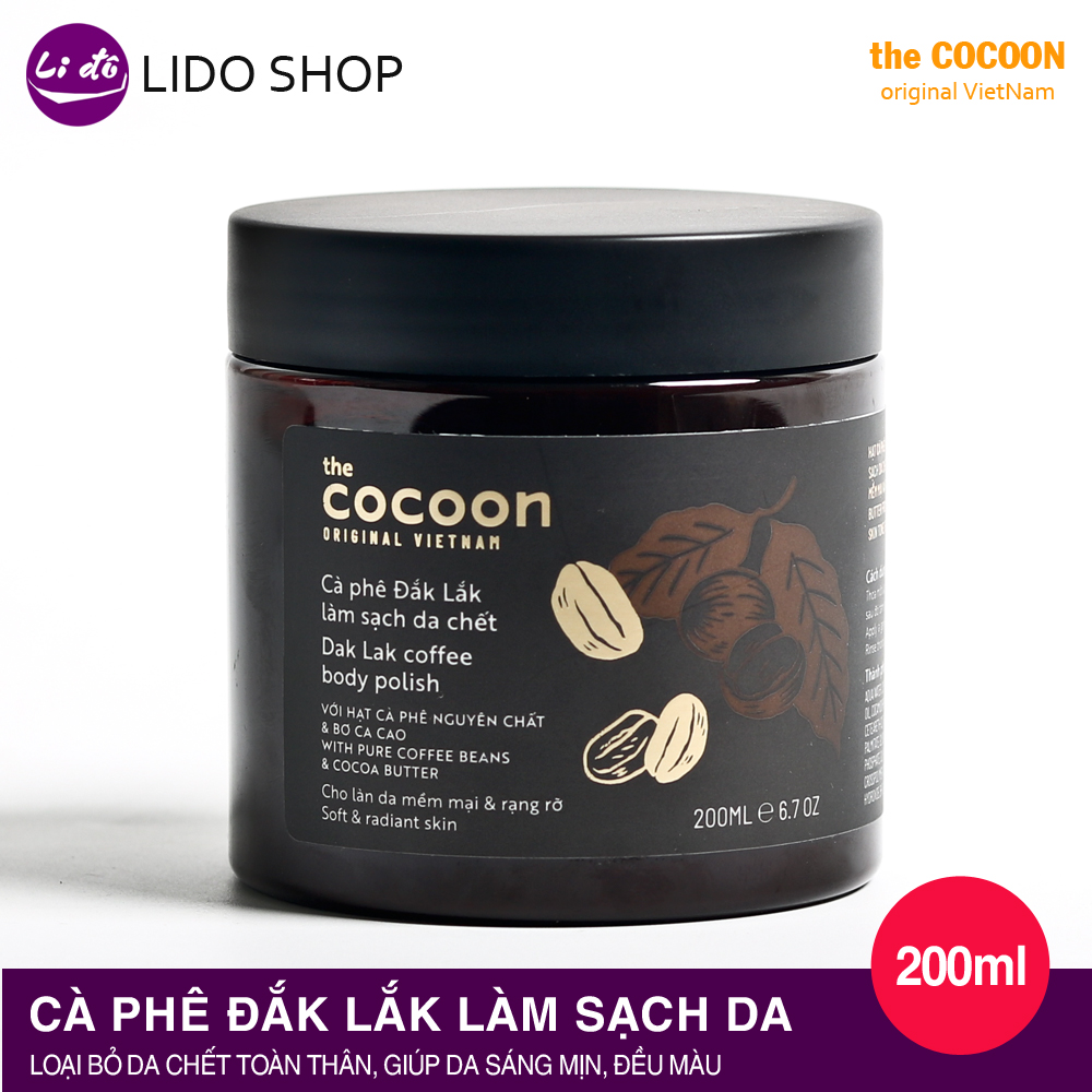 [HCM]Cà phê Đắk lắk làm sạch da chết 200ml (Dak lak coffee body polish)