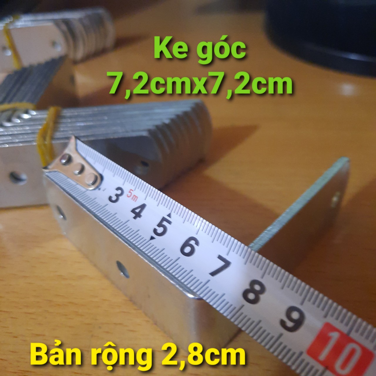 Combo 10 ke góc sắt, ke dẹt, ke chữ l bản rộng 2,8cm độ dày 2,5mm