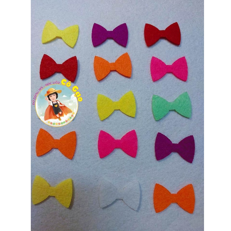 SET NƠ VẢI NỈ TRANG TRI MAM NON, THIEP
