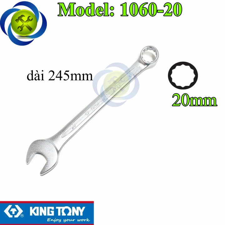 Cờ lê vòng miệng 20mm kingtony 1060-20 dài 245mm