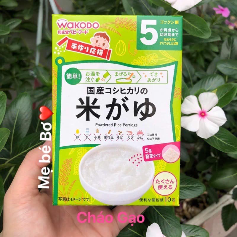 Bột ăn dặm WAKODO Nhật cho bé 5m+