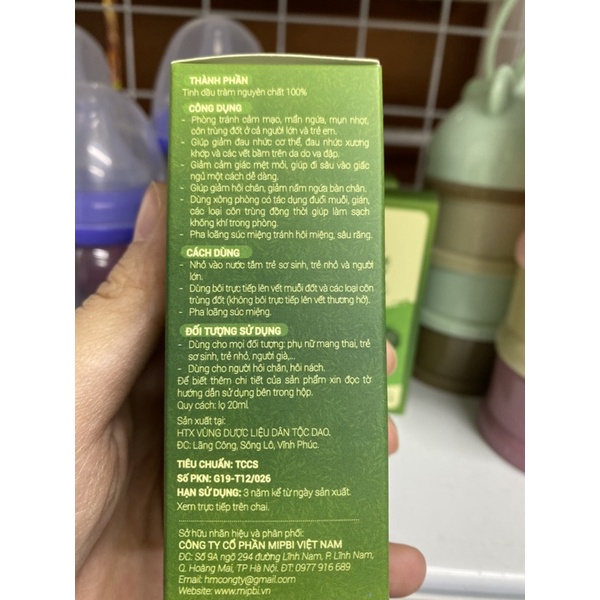 [DATE 2024] TINH DẦU TRÀM MIPBI 20ML - Khoaibaby